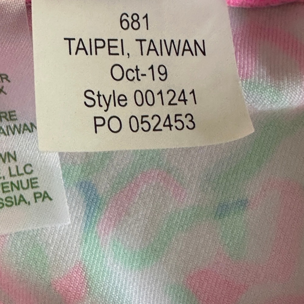 Lilly Pulitzer Luxletic M Leggings Pink Blue Floral Weekender Activewear Pants - Picture 8 of 9